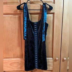 Crushed velvet dress